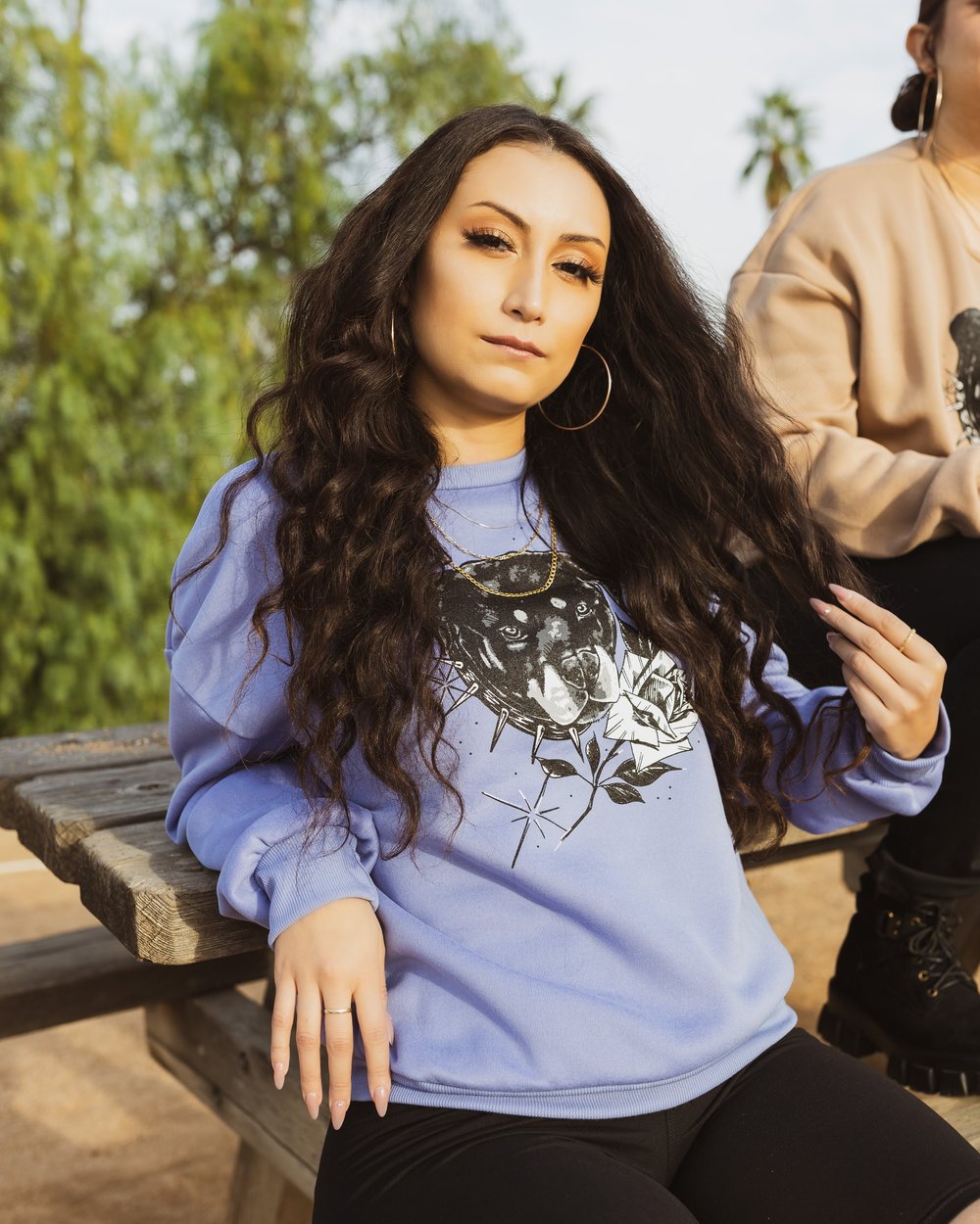 Image of Ruby Oversized Crewneck - Periwinkle