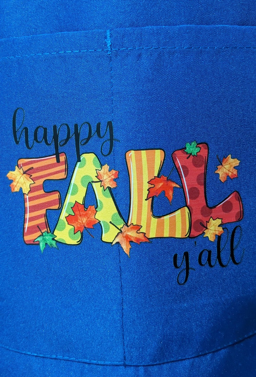 Image of Thankful Fall Apron (blue)