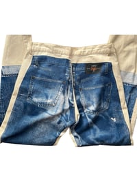 Image 3 of Rare men’s Jean Paul Gaultier Jeans trompe l’œil denim print pants 