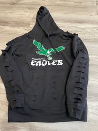 Medium Eagle bird destroyed hoodie