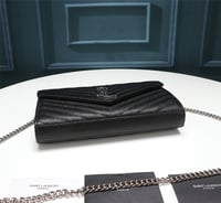 Image 2 of Black/ Silver Chain Crossbody 