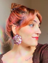 Image 1 of 💜Burgundy Carnation💜 Studs