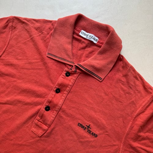 Image of Stone Island Embroidered Polo Shirt, Size Large