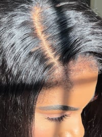 Image 2 of "THE REAL DEAL" 10 inch KINKY STRAIGHT 5x5 Lace CLOSURE WIG with KINKY EDGES