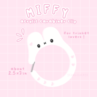 Image 2 of Bunny Acrylic Carabiner Clip