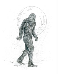 Image 2 of Cryptid Series - Print Selection 1 ( Bigfoot / Jackalope )
