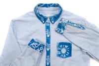 Image 2 of One of a Kind, Upcycled, Cyanotype Dress Shirt