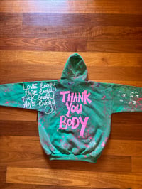 Image 5 of Tie Dye Hoodie in Green with Multiple Colours and Designs (XL)