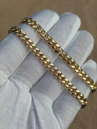 Image 2 of 14k Gold Plated Cuban Bracelets