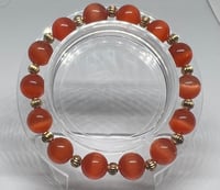Orange Cat Eye Beads Bracelet 