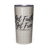 Tapered stainless steel tumbler