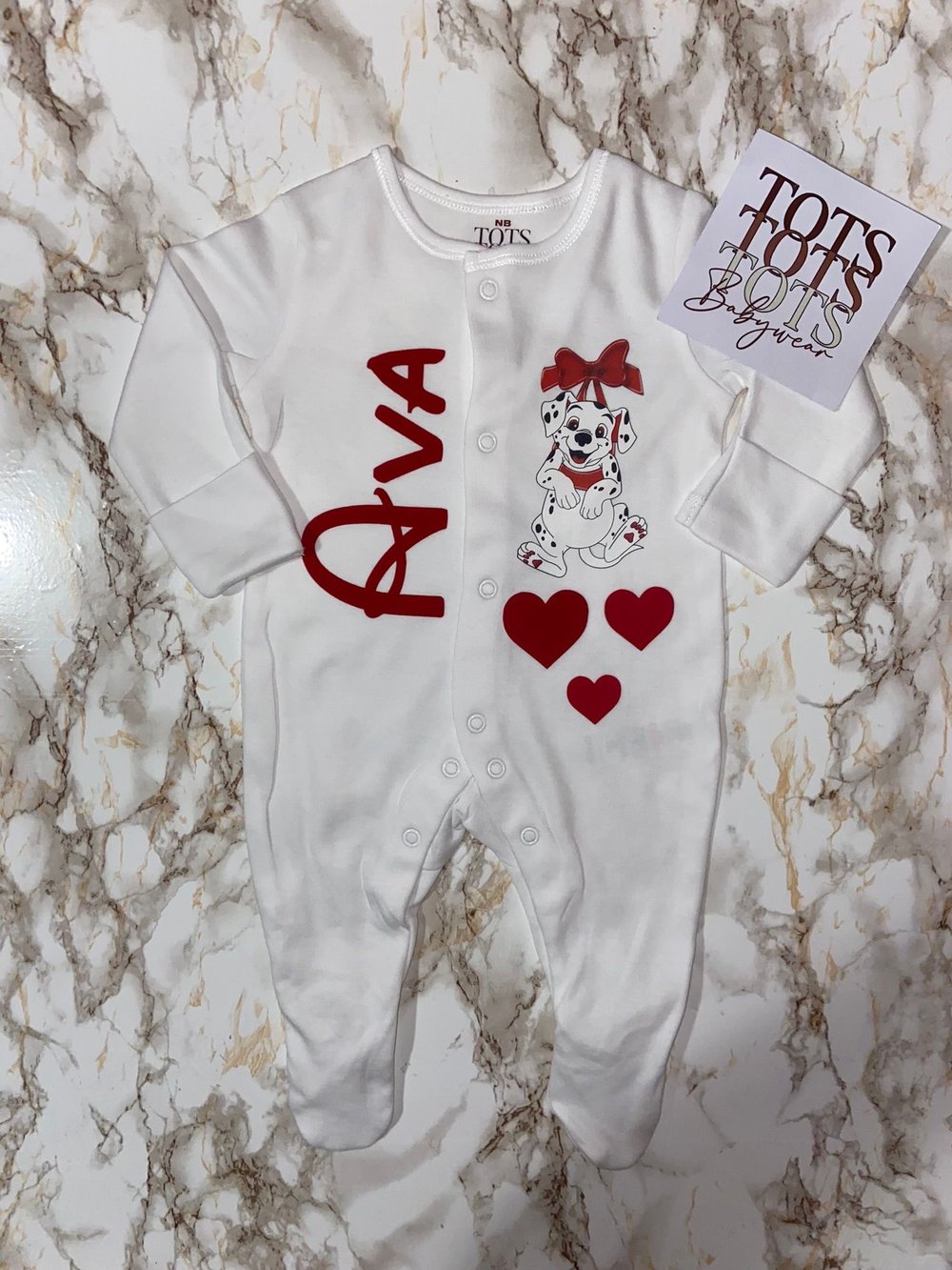 Dalmatian Bow Sleepsuit