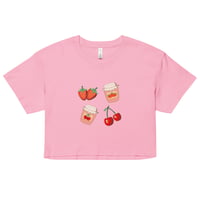 Image 3 of Strawberries and Cherries crop top, Jam crop top
