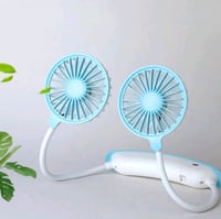 Image 2 of USB Slouchy Neck Hanging Fan Portable Mini Foldable Desktop Small Charging Fan