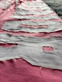 Image 3 of Pink Unisex Baggy Oversized Distressed Sweatpants