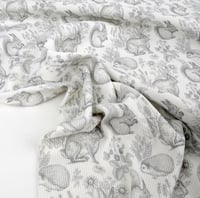 Image 3 of Legging Animaux - Tissu Côtelé Gris 🦔