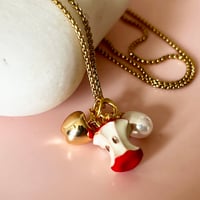 Image 3 of Triple Charm Apple Necklace
