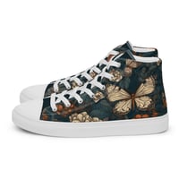 Image 17 of Cottagecore Butterflies and Botanical Plants Women’s high top canvas shoes