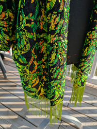 Image 4 of Uranium velvet fringe kimono