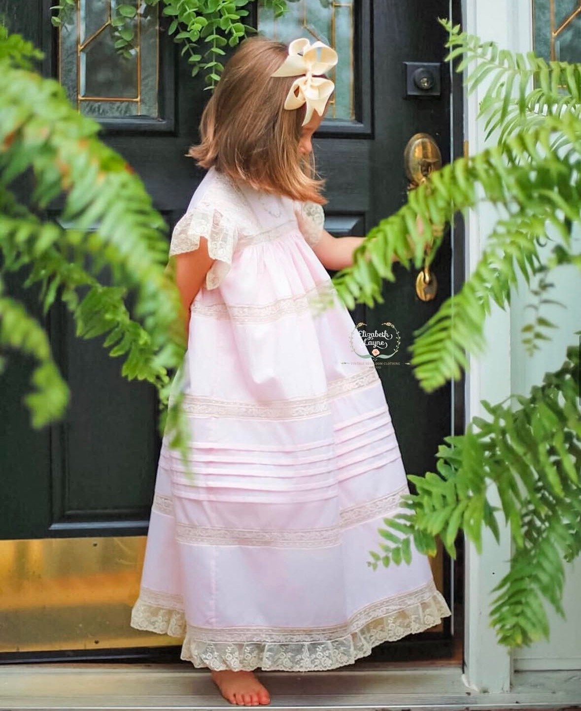 ELLIE ロンパース Alden Heirloom Dress | Elizabeth Layne Heirloom