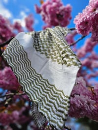 Image 1 of Olive Keffiyeh Bandana - Woven
