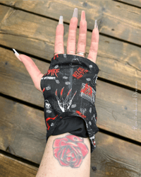 Image 11 of M-T-O Silk Lined Gloves Horror Prints (Style Slouch Mini)