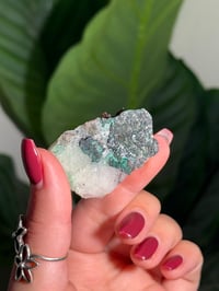 Image 2 of COPPER X MALACHITE STAINED QUARTZ -MOROCCO- R
