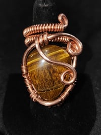 Adjustable Tiger Eye Ring #1, Madagascar 