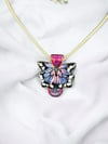 Transparent Pink variant Monarch pendant 