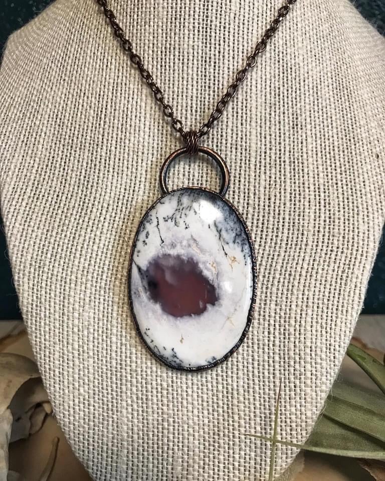 Dendritic Opal Oval Pendant