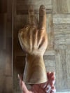 huge early 70s handcarved PEACE statue