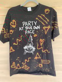 Image 1 of Large Party At Your Own Pace Bleach Dye Shirt C11