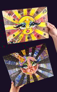 SAD SUN N CLOWN MOON SET (original)