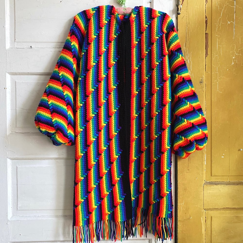 Image of Rainbow Puff Granny Sweater