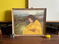Image 1 of Serene Tempera Painting On Board