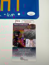 Image 2 of William Daniels Autographed License Plate JSA COA 