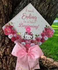 PINK KITTY GRAD TOPPER