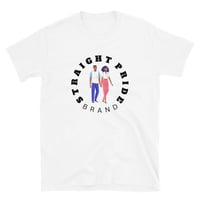 Straight Pride Brand Cartoon (Unisex) White T-Shirt (Melanated)