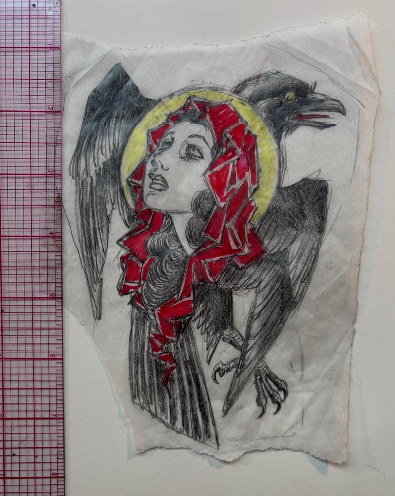 Image of MARY/CROW sketch