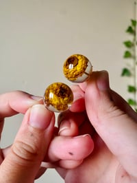 Image 4 of 💛Ranunculus Orbits💛 Two in One earrings 