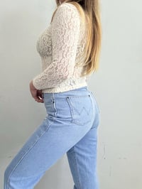 Image 5 of Vintage lace cream shirt // M 