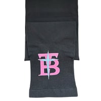 pink and baby blue combo logo