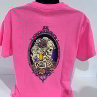 Image 1 of "Skeleton Cameo" Light Pink T-Shirt