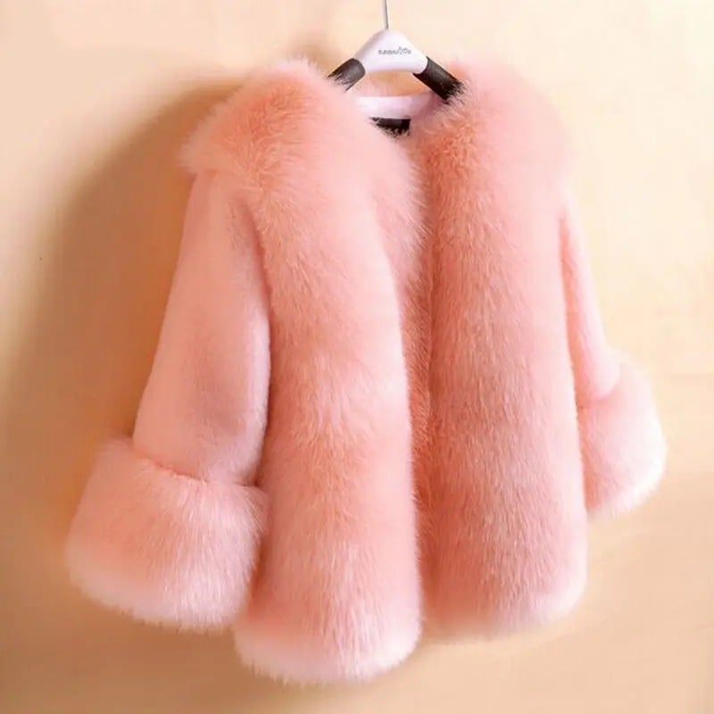 Image of 'Faux Fur Trim' Coat 