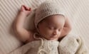 Cream Tweed Bonnet & Wrap with Mink Layer Photography Prop Set