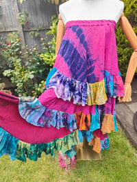 Image 3 of Wanderlust maxi skirt / bandeau dress -pink rainbows 6-12