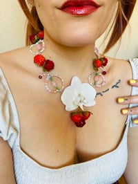 Image 10 of 🍰🍓Rasperries&Cream🍓🍰  Phalaenopsis Orchid Necklace 