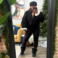 Image 4 of Chunky Black Knit Crop (NEW)