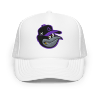 Image 2 of Tha O's "Bird Flu" Snapback Trucker (Purple Logo)