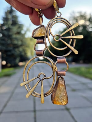 Sunny earrings with citrine 